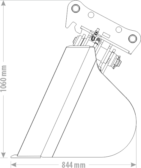 Łyżka Trapezowa Hydrauliczna  6-10T